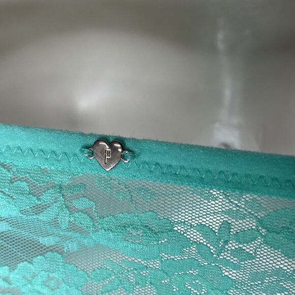PINK Victoria’s Secret Teal Small Lace Bandeau Bra - Picture 5 of 9